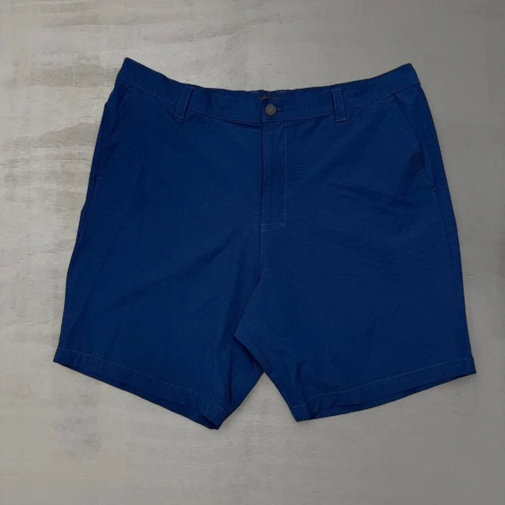 Banana‎ Republic Performance Shorts Navy Blue Stretch Flat Front 42
